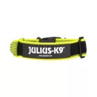 IDC Color&Gray 40 mm széles nyakörv fogóval, biztonsági zárral és cserélhető felirattal, UV sárga