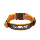 IDC Color&Gray 40 mm széles nyakörv fogóval, biztonsági zárral és cserélhető felirattal, UV narancs