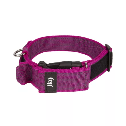 IDC Color&Gray 40 mm széles nyakörv fogóval, biztonsági zárral és cserélhető felirattal, pink