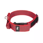IDC Color&Gray 40 mm széles nyakörv fogóval, biztonsági zárral és cserélhető felirattal, piros
