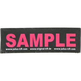   Egyedi felirat a JK9 kutyahámokra - kicsi – 11 x 3 cm - Pink