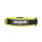 IDC Color&Gray 50 mm széles nyakörv fogóval, biztonsági zárral és cserélhető felirattal, UV sárga