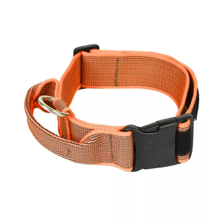 IDC Color&Gray 50 mm széles nyakörv fogóval és cserélhető felirattal, UV narancs