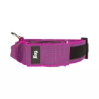 IDC Color&Gray 50 mm széles nyakörv fogóval, biztonsági zárral és cserélhető felirattal, pink