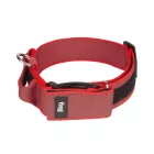 IDC Color&Gray 50 mm széles nyakörv fogóval, biztonsági zárral és cserélhető felirattal, piros