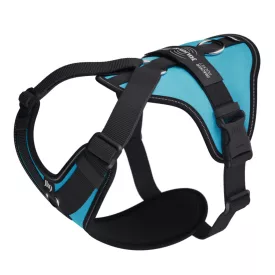   JK9 Longwalk Light kutyahám okoseszköz-tartó hámfelirattal, aquamarine, méret: L